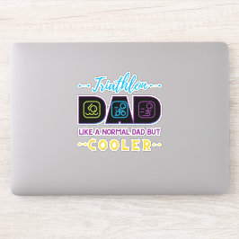 Adesivo Pai de Triathlon, como um pai normal, mas mais fri