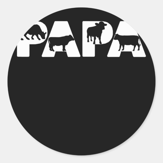Adesivo Pai de Vaca Engraçado Papá Vaca Pai Presente (Frente)