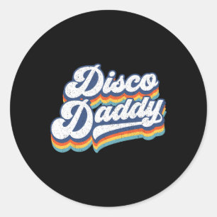 Adesivo Pai Disco 60s 70s Parte Dia de os pais Pai Figurin