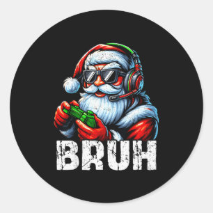 Adesivo Pai Divertido Papai Noel Jogos Gamer Pijama Natal 