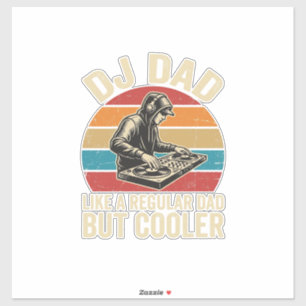 Adesivo Pai DJ Mas Legal Design Vetor Pôr do Sol Vintage_1