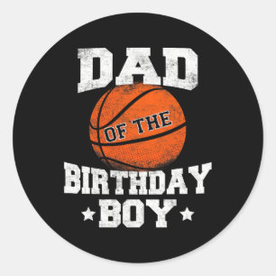 Adesivo Pai Do Aniversário De Basquete Padre Pai Fu