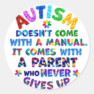 Adesivo Pai do AUTISM nunca desiste