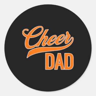 Adesivo Pai do Cheer Azul e Laranja Roupas de Torcida Comb