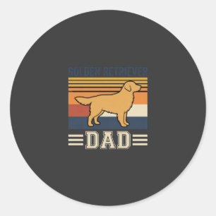 Adesivo Pai do Golden Retriever Cão Retro