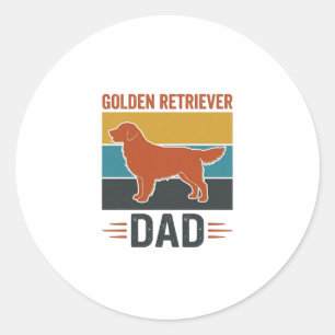 Adesivo Pai do Golden Retriever Designio Vetorial de Amant