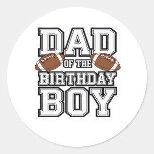 Adesivo Pai do Menino de Aniversário Amante de Futebol Fam