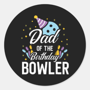 Adesivo Pai Do Partido Birthday Bowler Boliche Corresponde