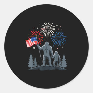 Adesivo Pai do Pé Grande 4 de julho bandeira americana pat