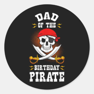 Adesivo Pai do Pirata de Aniversário Tema Correspondente B