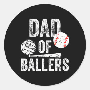 Adesivo Pai dos Atletas de Volei de Basquete Pai Pai