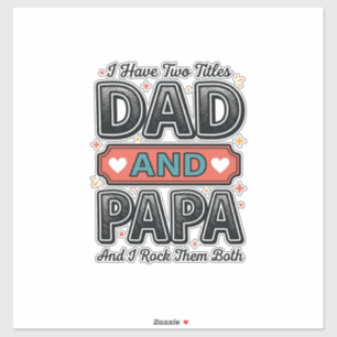 Adesivo Pai E Papai Gravura Vintage Presente Para Pai Desi
