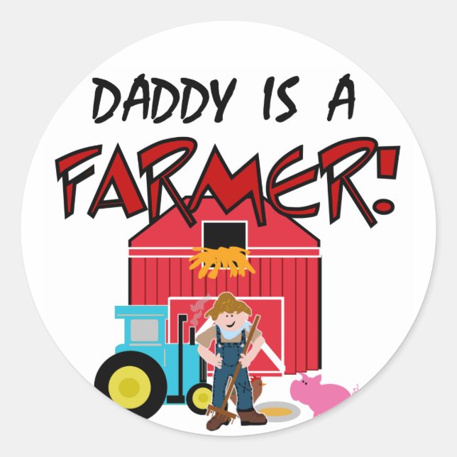 Adesivo Pai é um Farmer Camiseta e presentes (Frente)