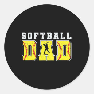 Adesivo Pai Engraçado Life Softball Baseball Vovô do Pai