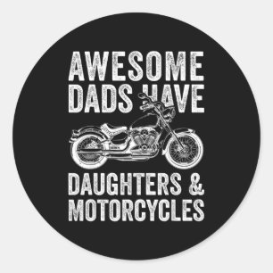 Adesivo Pai Filha Moto Pai
