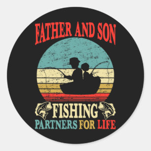 Adesivo Pai Filho Antigos Parceiros de Pesca Para a Vida P