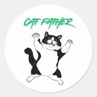 Adesivo Pai Gato Engraçado