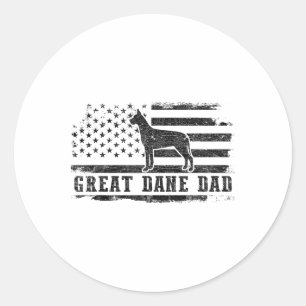Adesivo Pai Great Dane Bandeira Americana Distorcida Patri