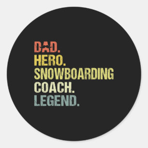 Adesivo Pai Hero Snowboard Coach Engraçado Snowboard Coa