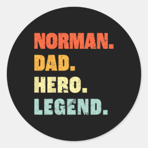 Adesivo Pai Herói Legenda Personalizada Nome Personalizado