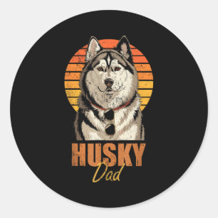 Adesivo Pai Husky Legal Retro Divertido Vintage Amantes de