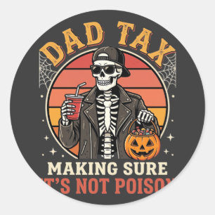 Adesivo Pai Imposto Esqueleto Halloween Doce Vetor Design_
