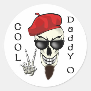 Adesivo Pai legal - crânio do Beatnik de O