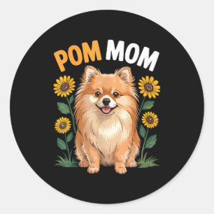 Adesivo Pai mãe cachorro pomerânia amante de girassóis dia