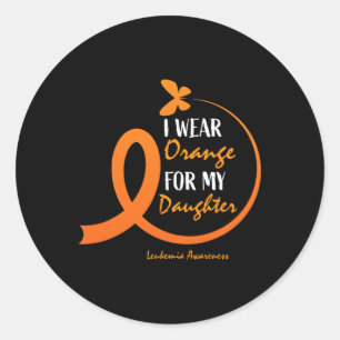 Adesivo Pai Mãe Eu Visto Laranja Para Minha Filha Leucemia