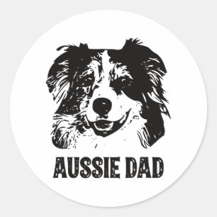 Adesivo Pai Mens Aussie - Pai de Cachorro Australiano