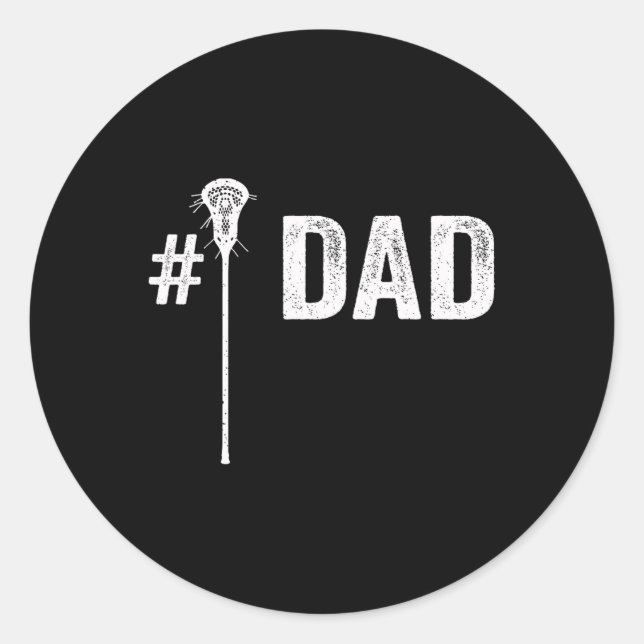 Adesivo Pai Mens Número Um Lacrosse (Frente)
