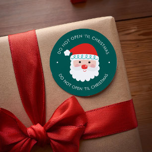 Adesivo Pai Natal Bonito - Adicione Seu Próprio Texto de 