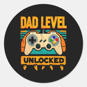 Adesivo Pai Nível Desbloqueado Pai&# Novo papai do Dia