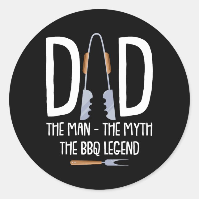 Adesivo Pai O Homem O Mito A Legenda Do Churrasco Engraçad (Frente)