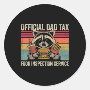 Adesivo Pai Oficial Fiscal Pai Divertido Vintage Racoon Di