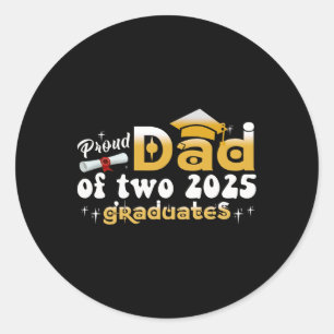 Adesivo Pai Orgulhoso De Dois Cl De 2025 Formandos Gêmeos