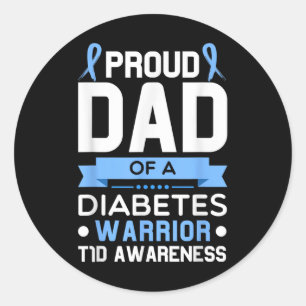Adesivo Pai Orgulhoso De Um Guerreiro Da Diabetes Tipo De