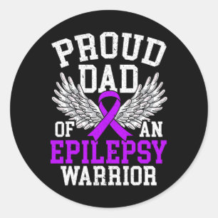 Adesivo Pai Orgulhoso de um Guerreiro da Epilepsia Conscie