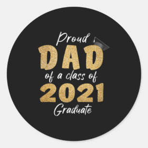 Adesivo Pai orgulhoso de uma classe de Formando 2021