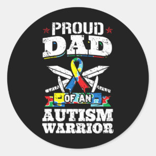 Adesivo Pai Orgulhoso De Uma Consciência Autista Do Guerre