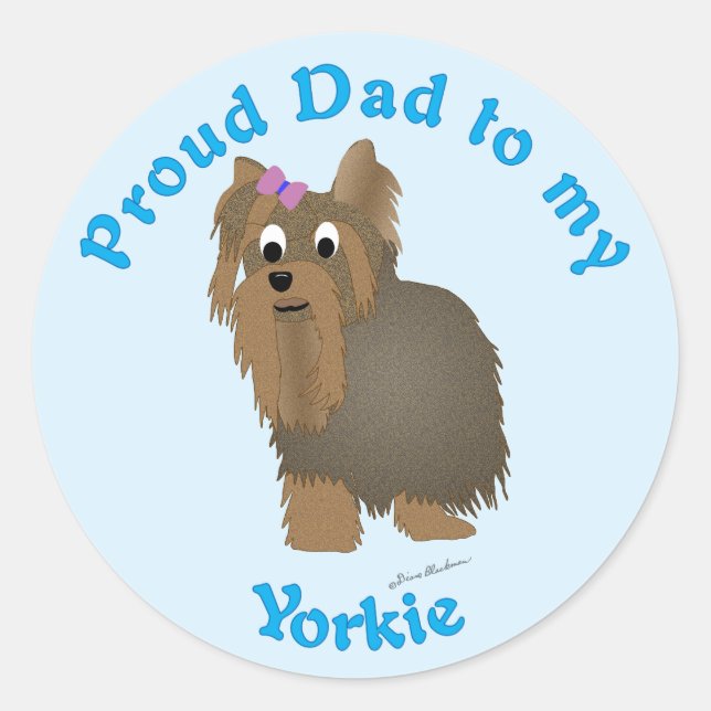 Adesivo Pai orgulhoso do meu Yorkie (Frente)