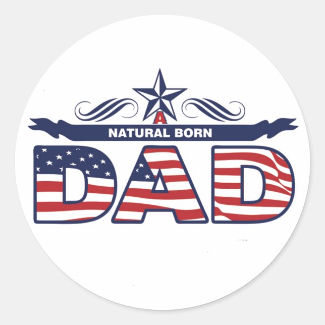 Adesivo Pai, Pai, Um Pai Natural De Nascer (Frente)