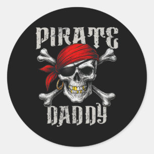 Adesivo Pai Pirata Jolly Roger Flag E Skull Crossbones