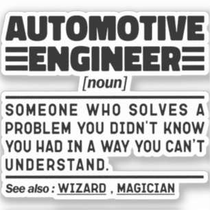 Adesivo Pai Profissional do Engenheiro Automotivo Legal