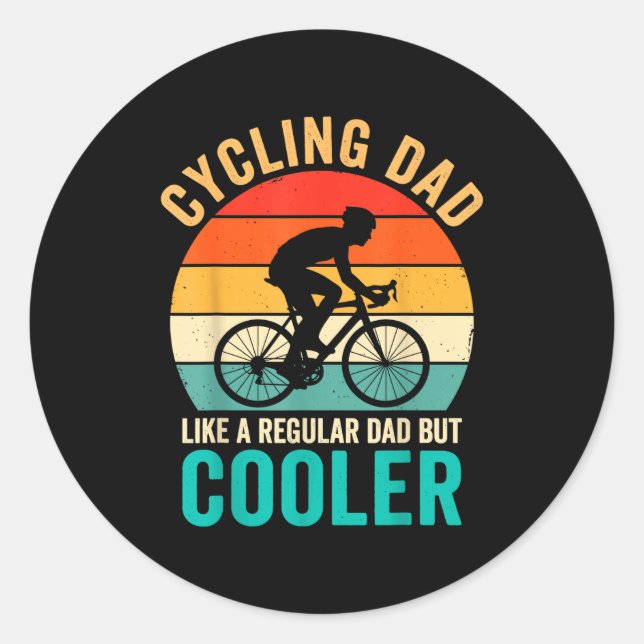 Adesivo Pai que pedala como uma bicicleta regular, mas mai (Frente)