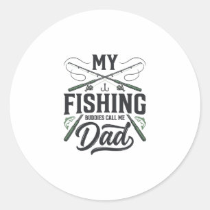 Adesivo Pai que Pesca Camisa com Design Gravado Vintage