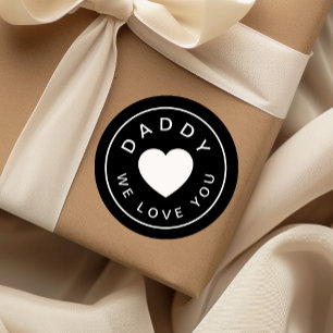 Adesivo Pai Que Te Amo O Coração Branco Negro