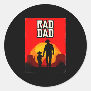 Adesivo Pai radical pai e filho pôr do sol ocidental 