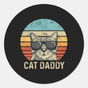Adesivo Pai Retro Cat Pulga Legal Pai Gato Pais Presentes