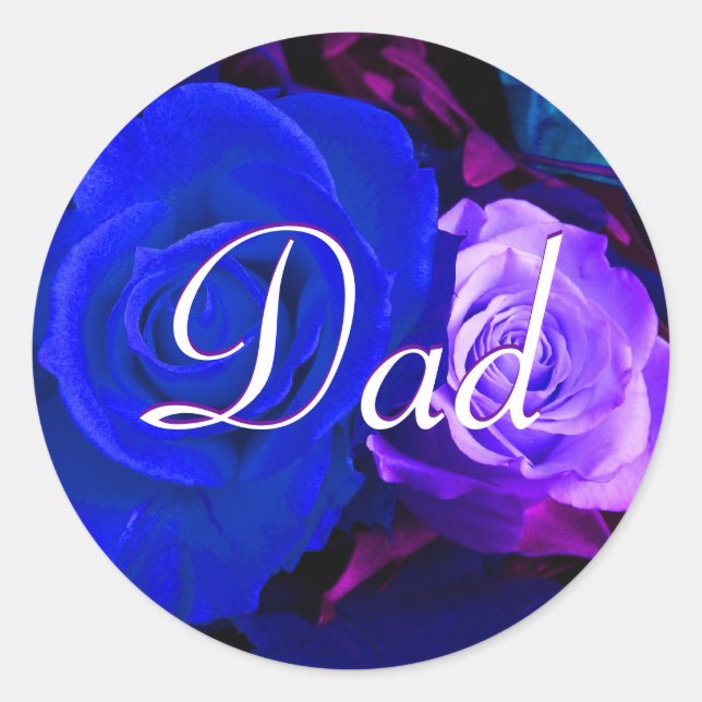 Adesivo Pai Rosa azul roxo (Frente)
